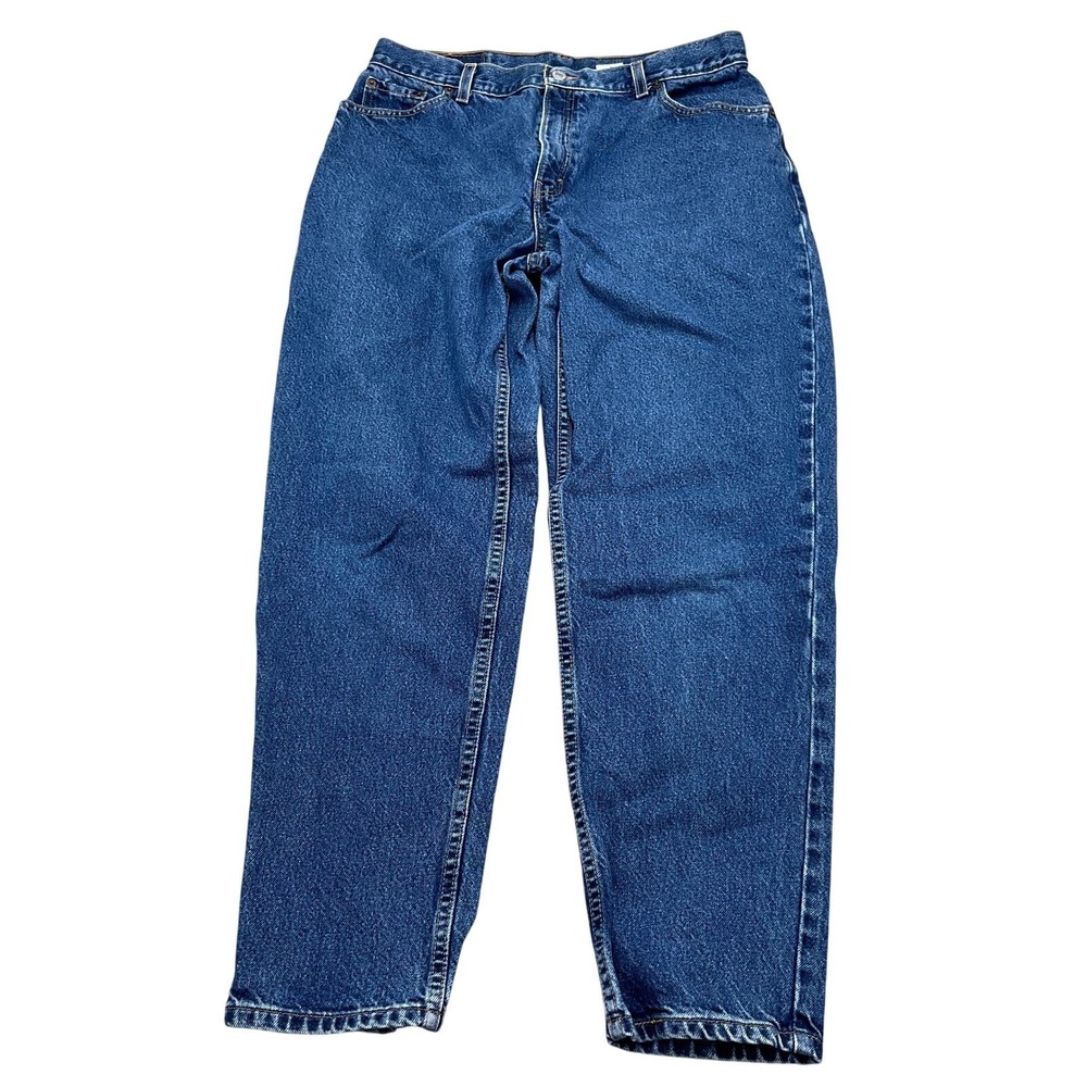 Levis 550 Jeans Women 16 Miss Medium Blue Relaxed Fit Taper Leg Bat Wing VTG